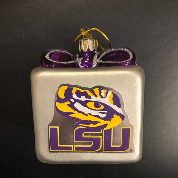 Collegiate Outfitters Other - LSU Silver and Purple Glass Ornament